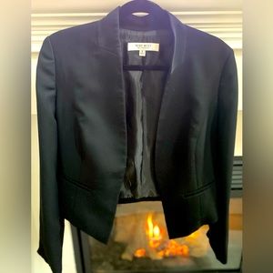 Nine West Suit Separates Jacket Sz 8 Black Block Party Cropped Career Jacket